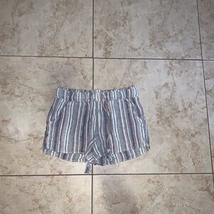 Blue, white, and pink stripped shorts